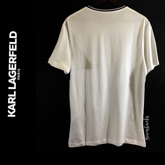 New Karl Lagerfeld Logo Tape Solid T shirt… - Picture 4 of 12